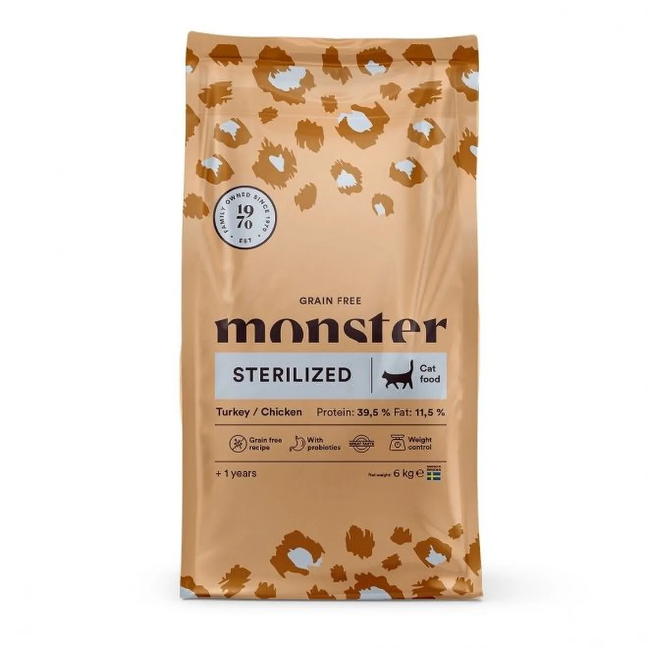 Monster Cat Grain Free steriliserad kalkon/kyckling 6 kg – kattfoder Monster Cat Grain Free steriliserad kalkon/kyckling 6 kg – kattfoder