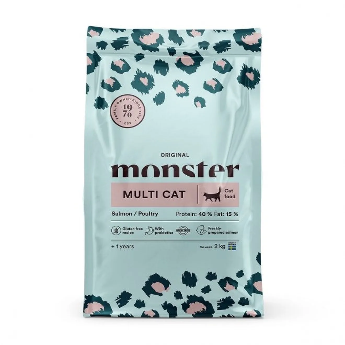 Monster Cat Original Multicat lax/fågel 2 kg – kattfoder Monster Cat Original Multicat lax/fågel 2 kg – kattfoder