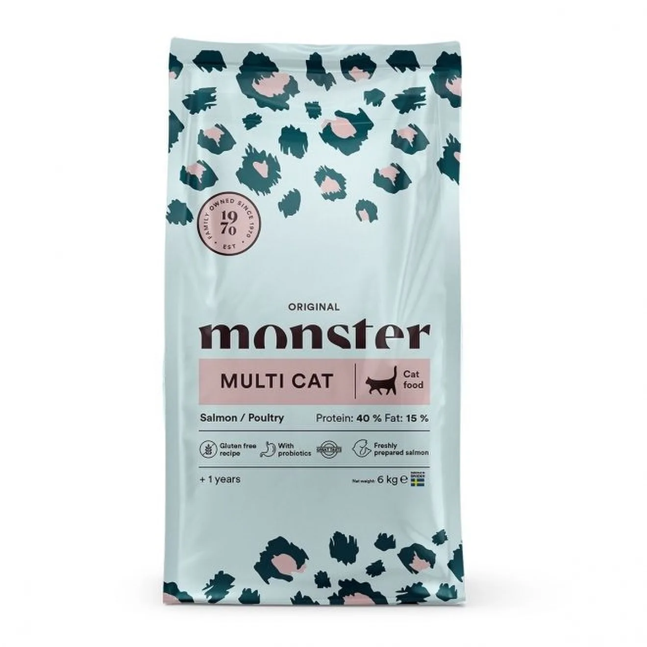 Monster Cat Original Multicat lax/fågel 6 kg – kattfoder