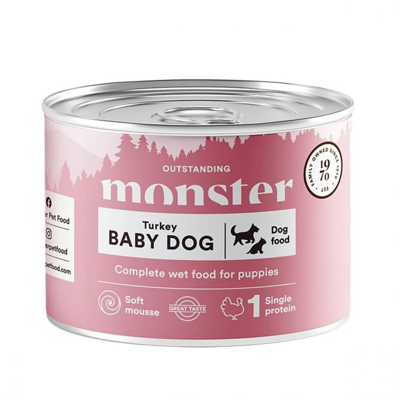 Monster Dog Baby Mousse Burk 190 g – hundfoder