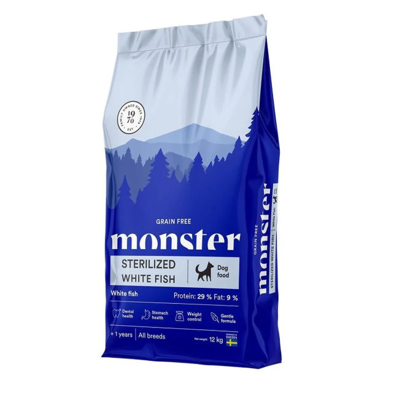 Monster Dog Grain Free steriliserad vit fisk 12 kg – hundfoder Monster Dog Grain Free steriliserad vit fisk 12 kg – hundfoder