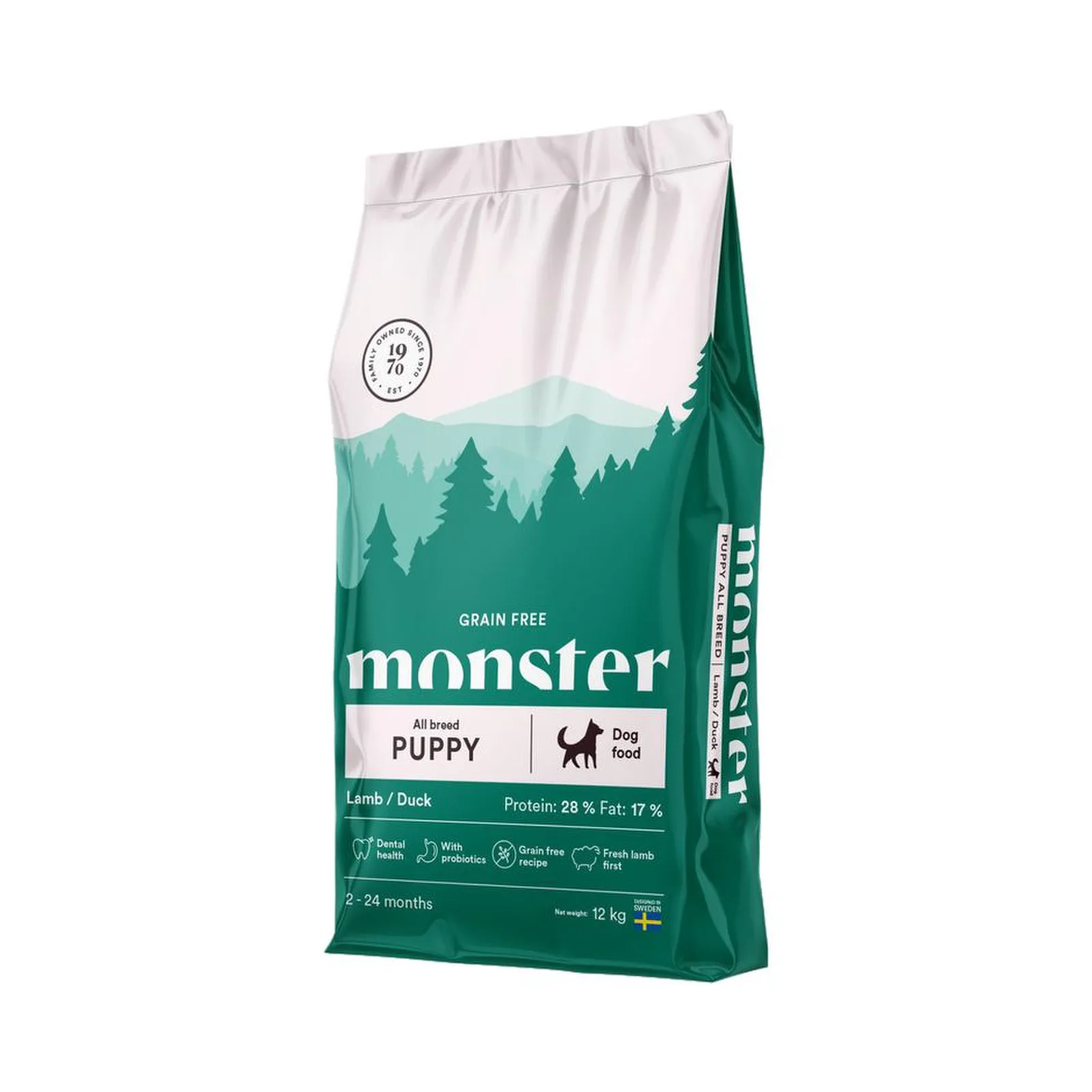 Monster Dog Grain Free valp All Breed lamm/anka 12 kg – hundfoder