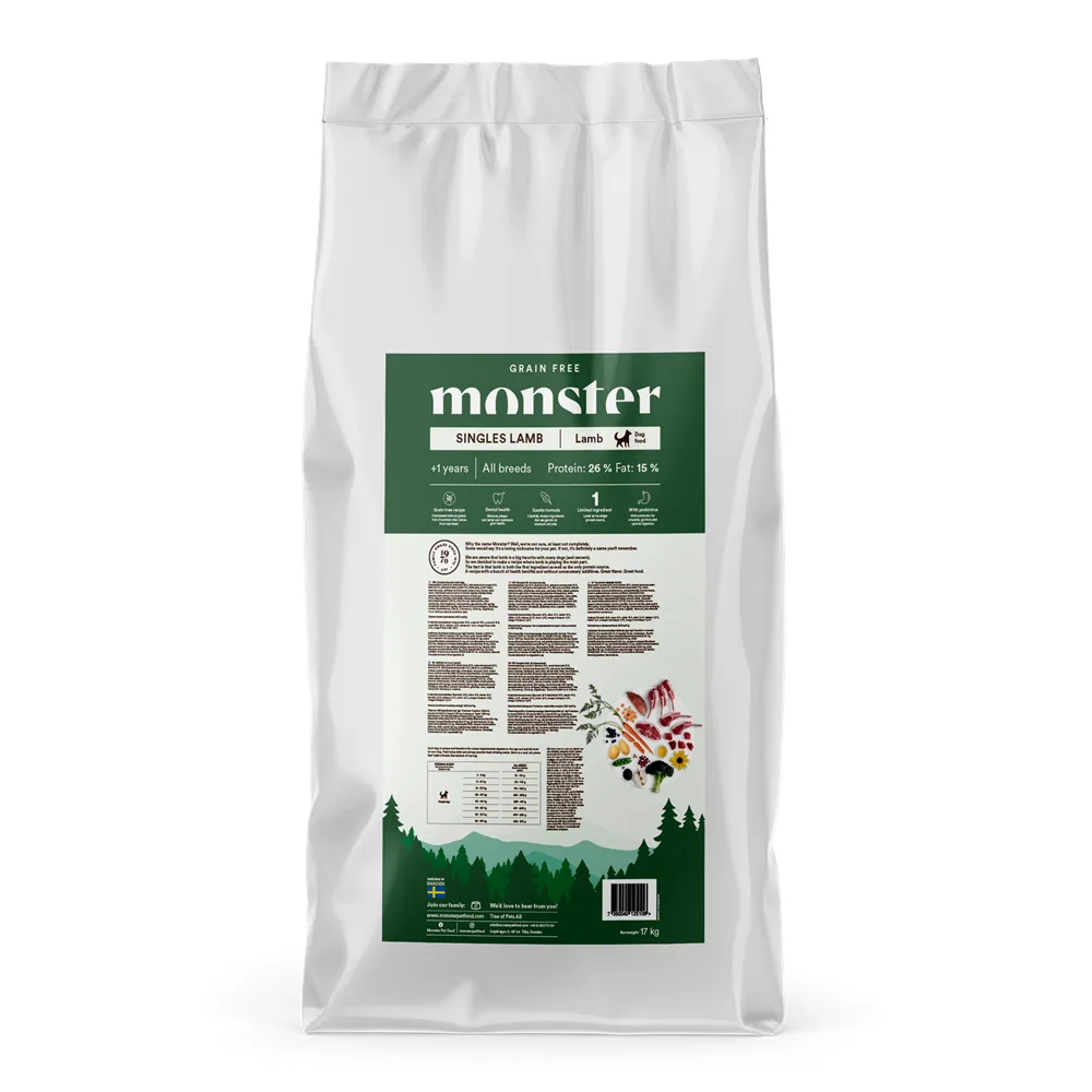 Monster Dog Grain Free valp All Breed lamm/anka 17 kg – hundfoder