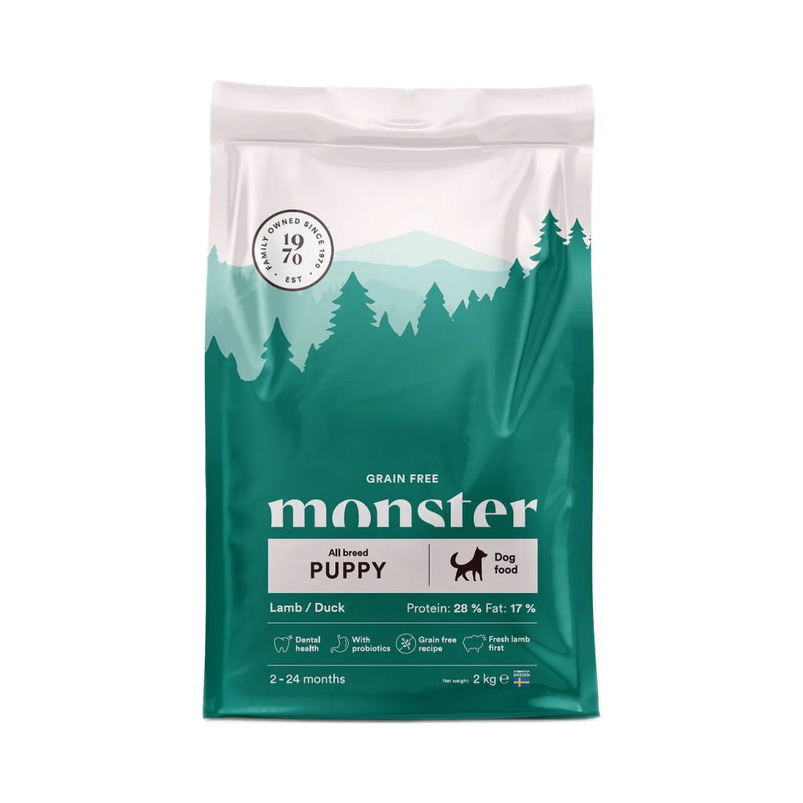 Monster Dog Grain Free valp All Breed lamm/anka 2 kg – hundfoder Monster Dog Grain Free valp All Breed lamm/anka 2 kg – hundfoder