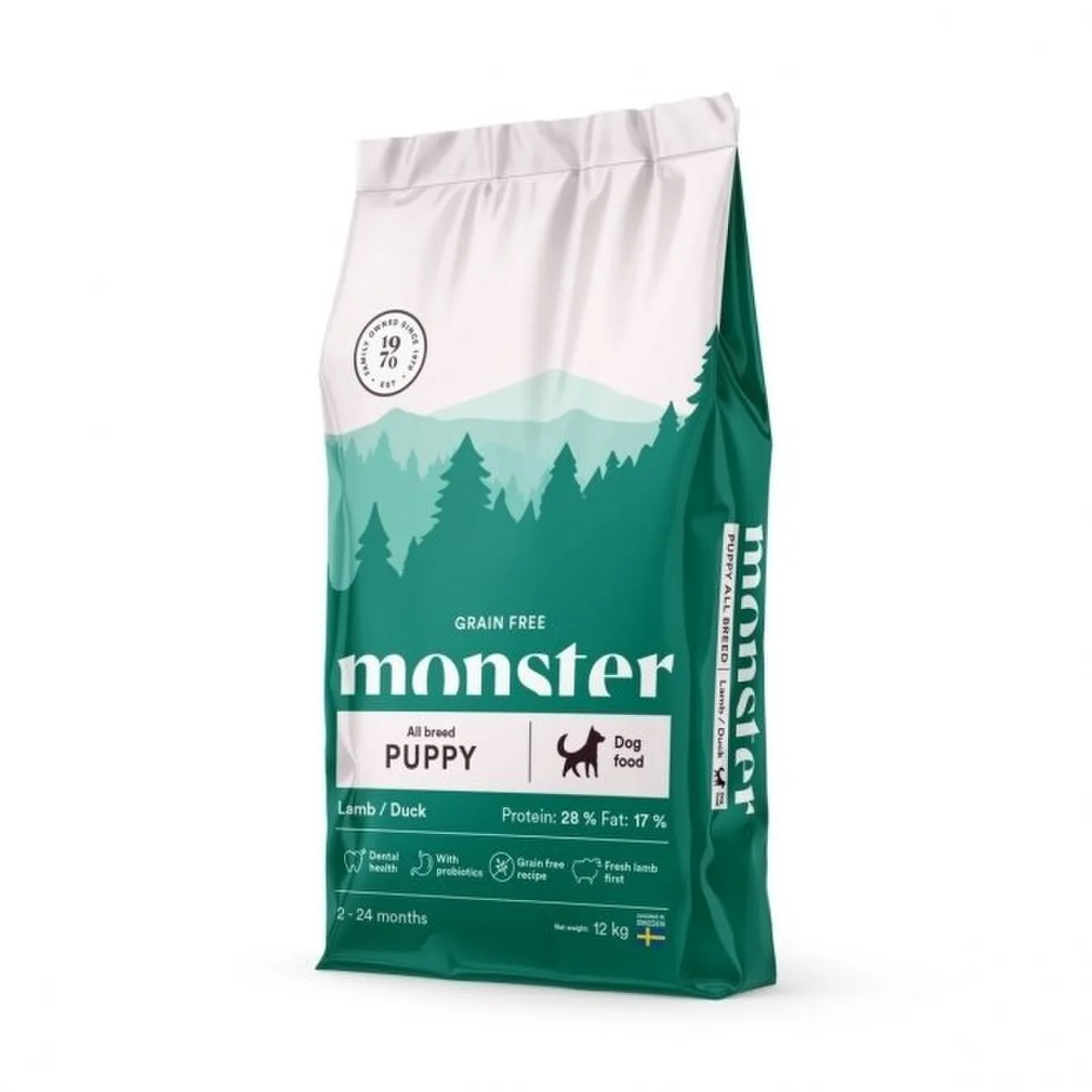 Monster Dog Grain Free valp L/XL lamm/anka 12 kg – hundfoder Monster Dog Grain Free valp L/XL lamm/anka 12 kg – hundfoder