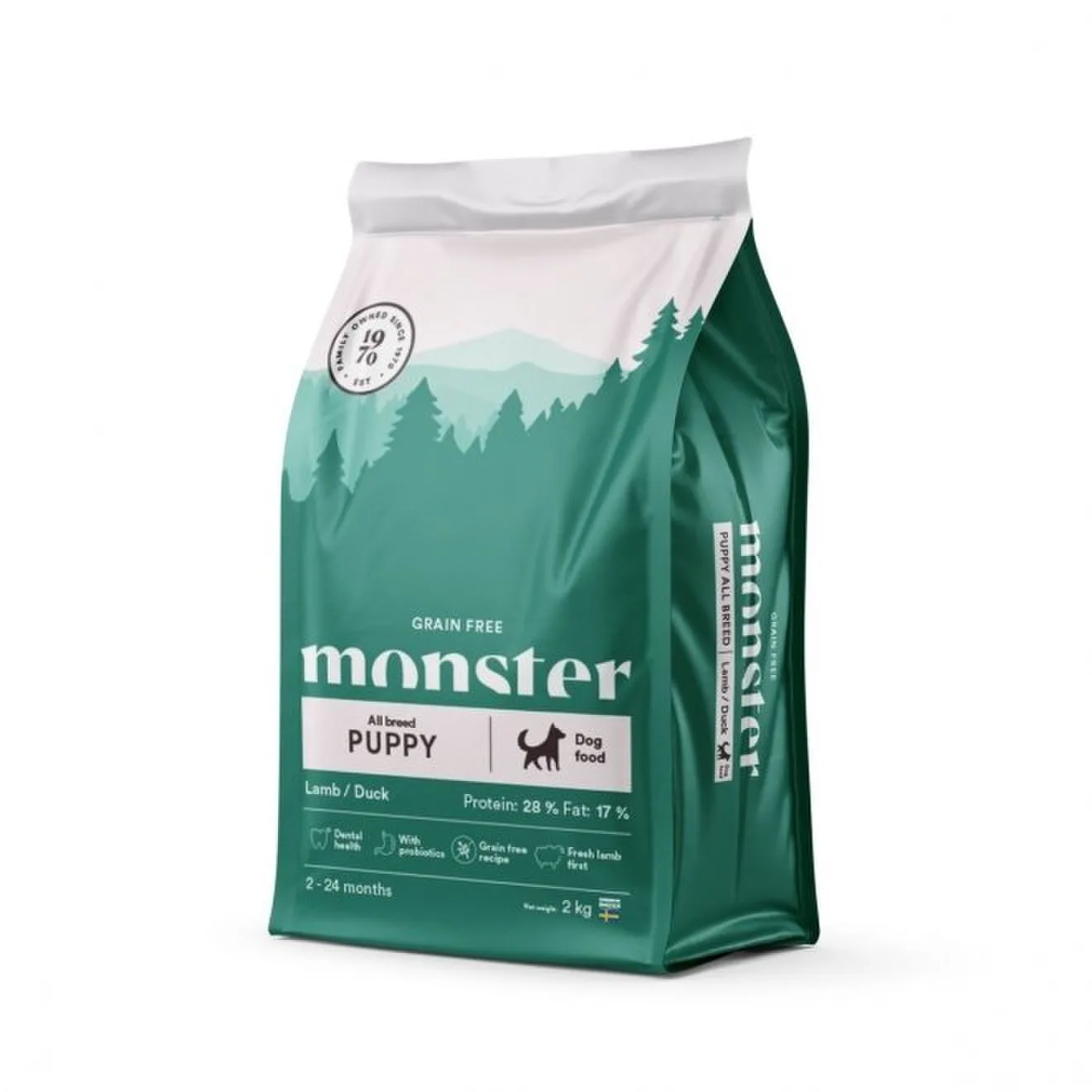 Monster Dog Grain Free valp L/XL lamm/anka 2 kg – hundfoder Monster Dog Grain Free valp L/XL lamm/anka 2 kg – hundfoder