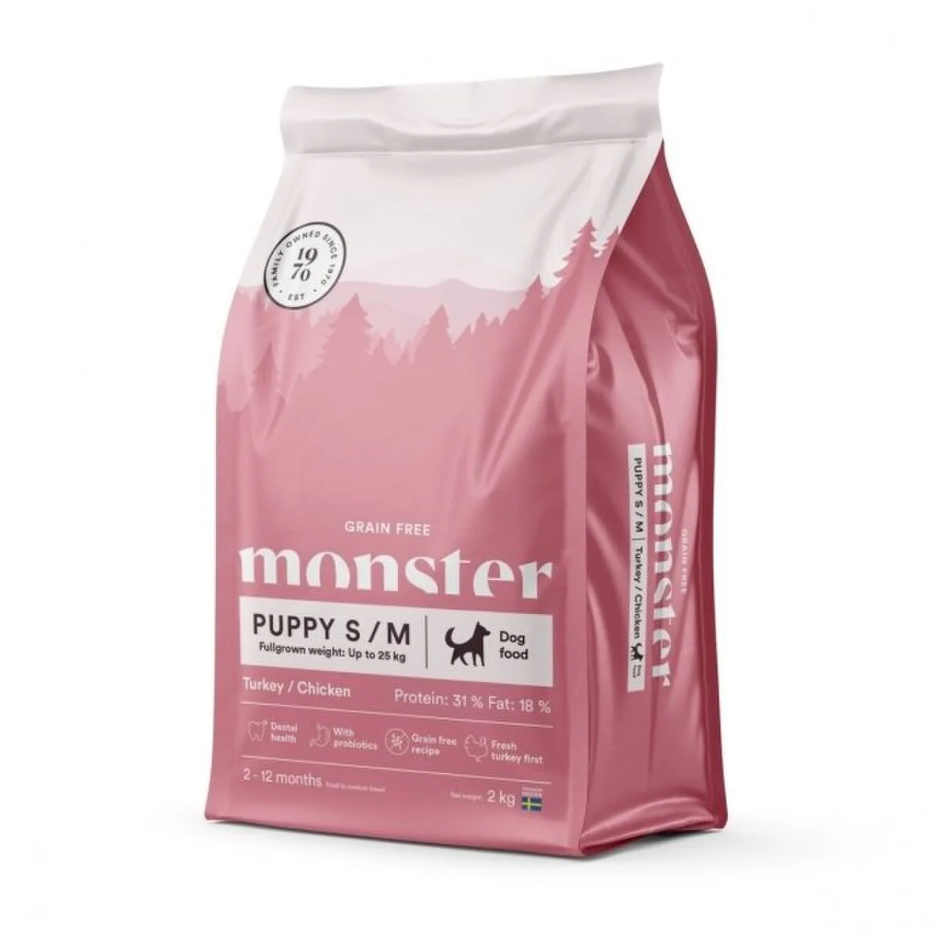 Monster Dog Grain Free valp S/M kalkon/kyckling 2 kg – hundfoder Monster Dog Grain Free valp S/M kalkon/kyckling 2 kg – hundfoder