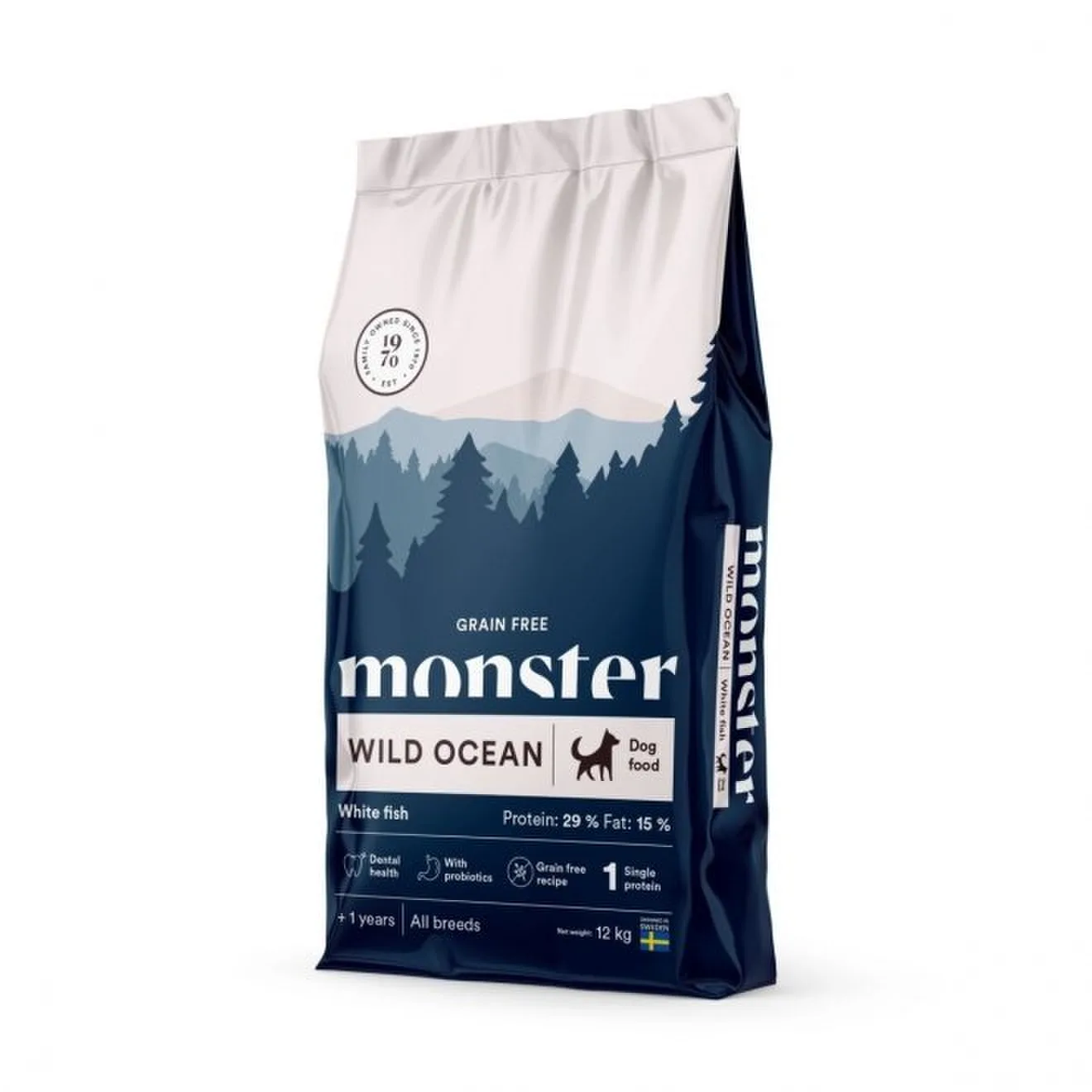 Monster Dog Grain Free Wild Ocean Sensitive 12 kg – hundfoder