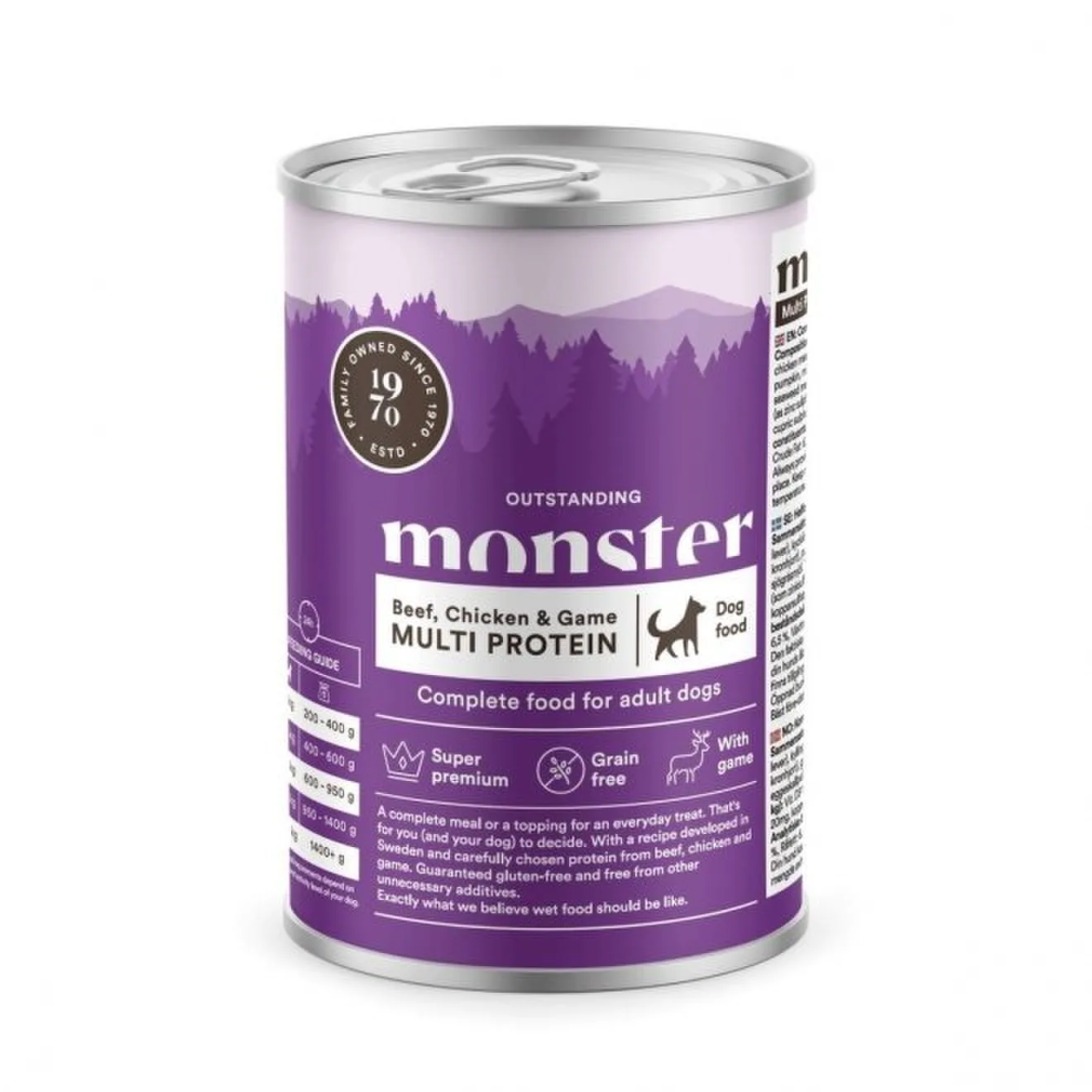 Monster Dog Multi nötkött/ kyckling/ vilt Burk 400 g – hundfoder