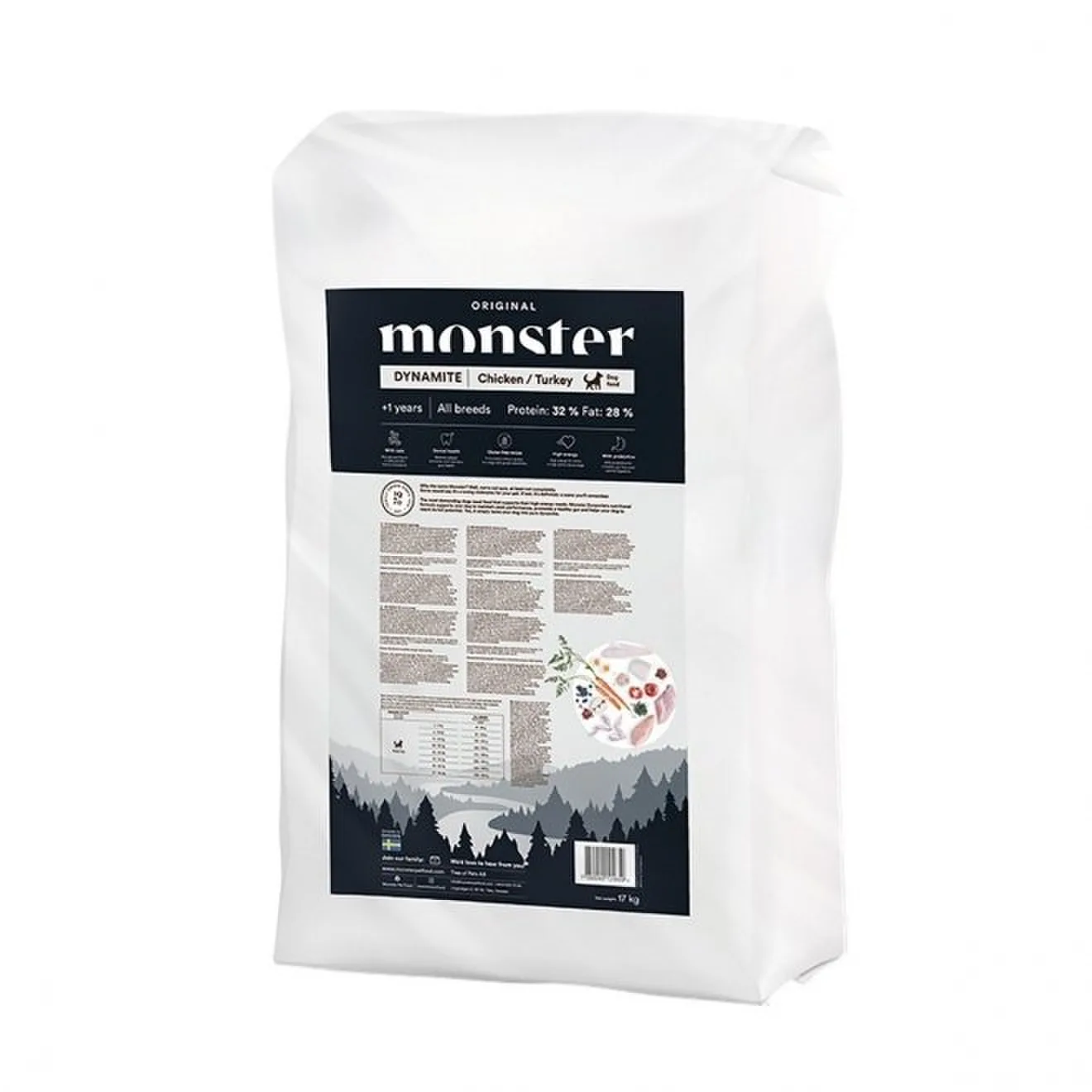 Monster Dog Original Dynamite kyckling/kalkon 17 kg – hundfoder Monster Dog Original Dynamite kyckling/kalkon 17 kg – hundfoder