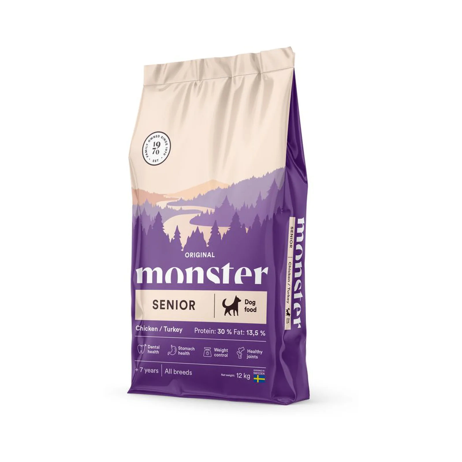 Monster Dog Original Senior kyckling/kalkon 12 kg – hundfoder