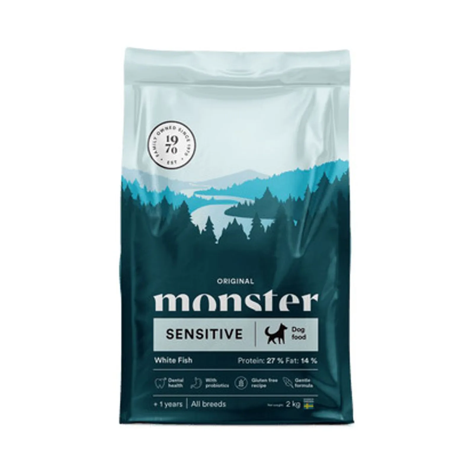Monster Dog Original valp Sens vit fisk 2 kg – hundfoder
