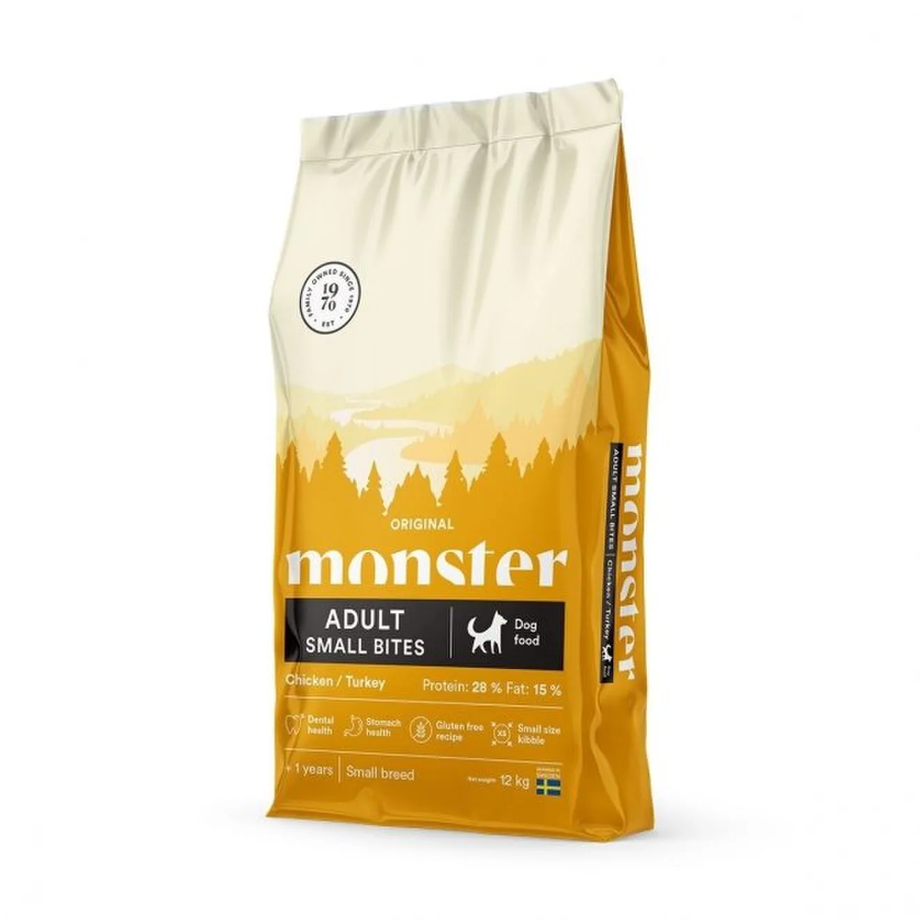 Monster Dog Original vuxen Small Bites Ch/Turk 12 kg – hundfoder