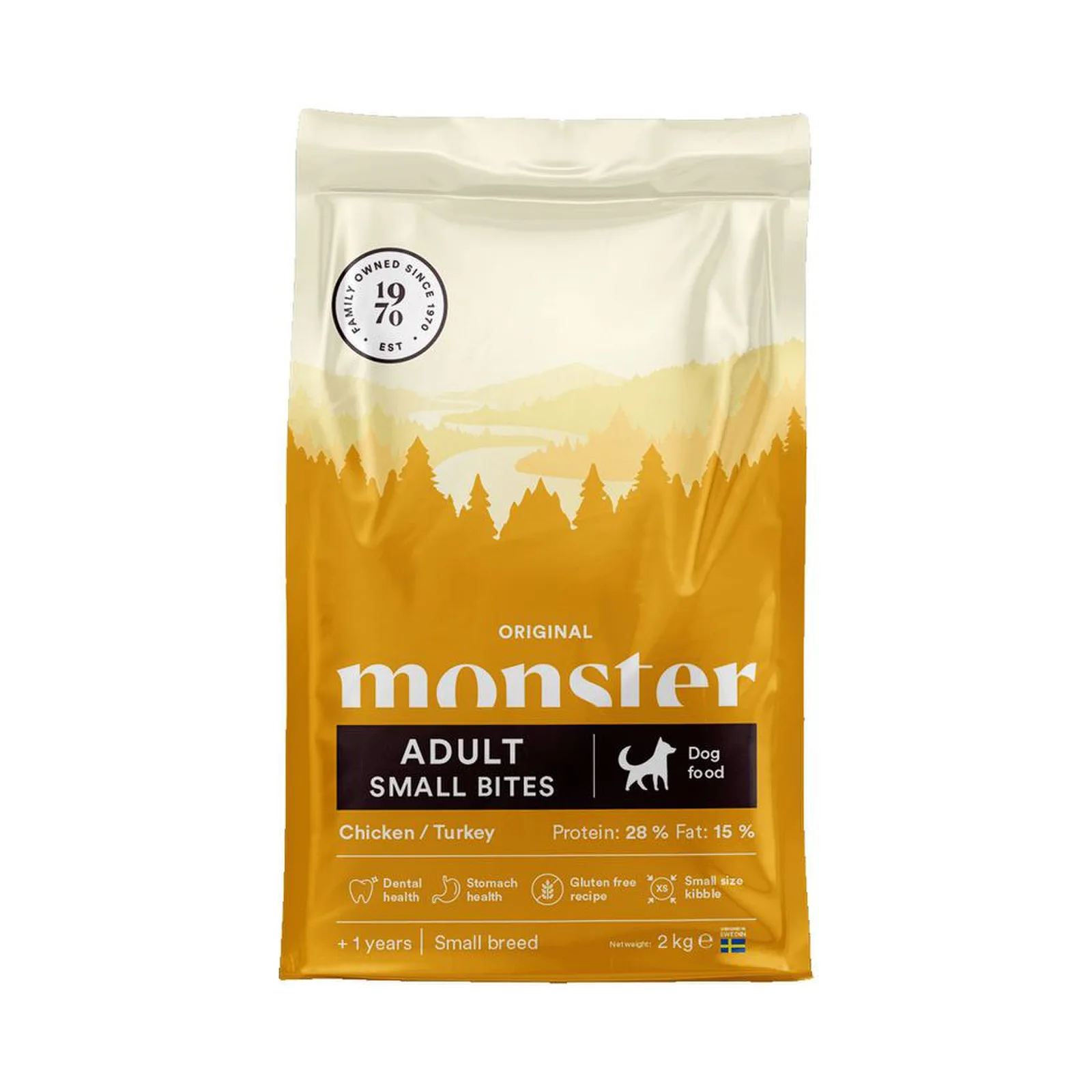 Monster Dog Original vuxen Small Bites Ch/Turk 2 kg – hundfoder