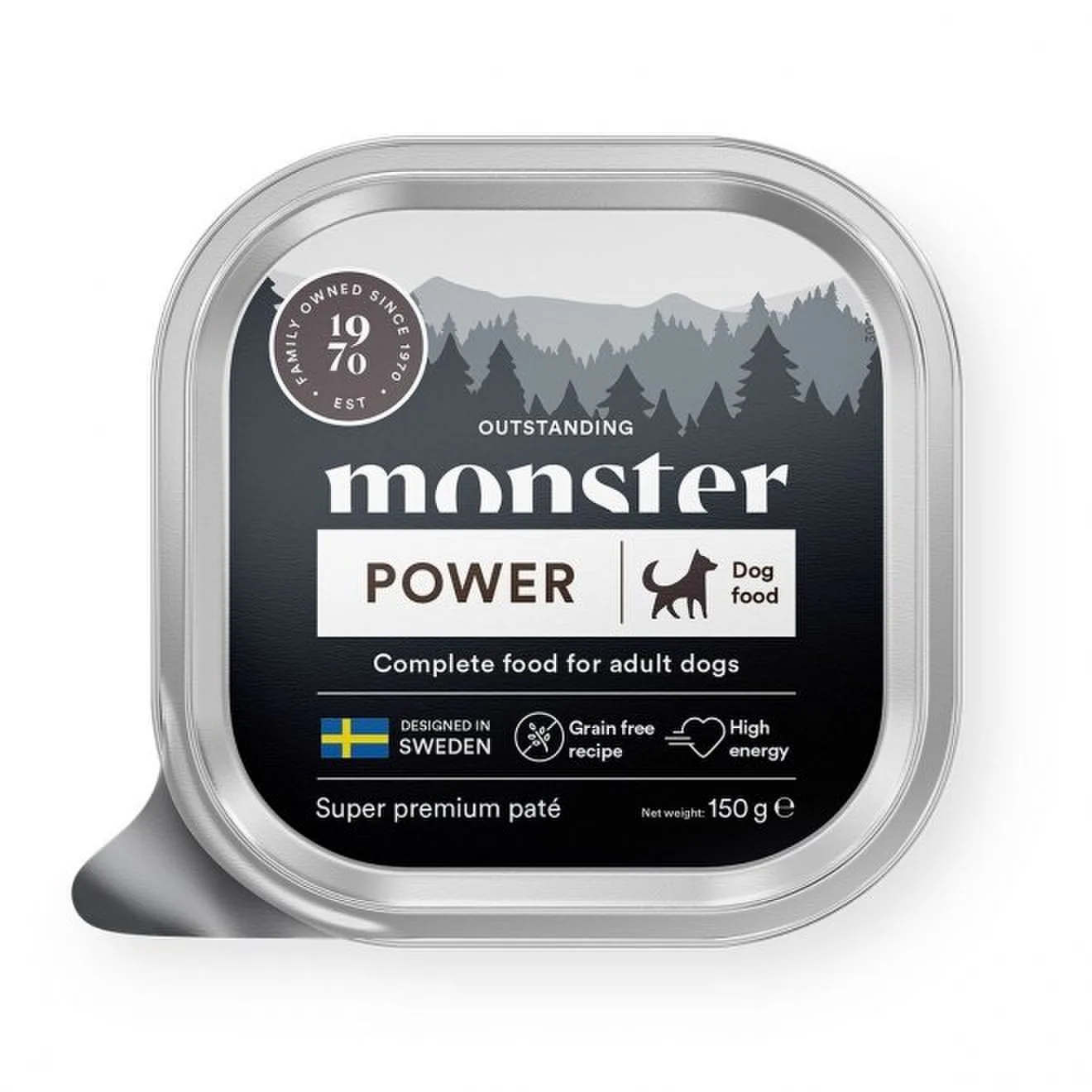 Monster Dog Power Paté tråg 150 g – hundfoder