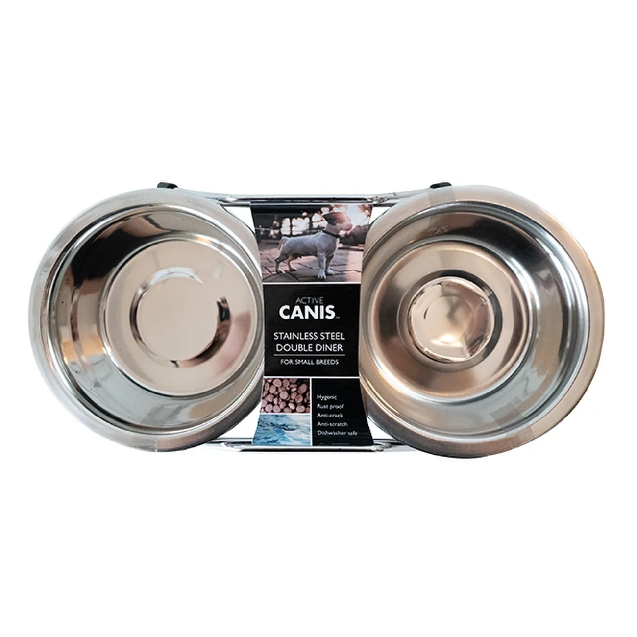 Double Dine wrapper pack 2x0,4 l – matskål för hund från Active Canis