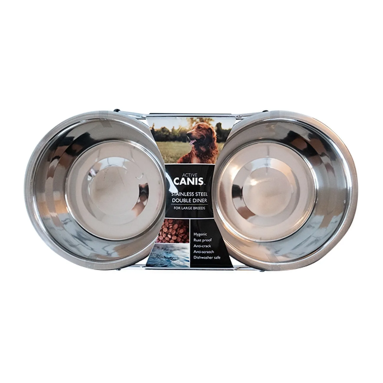 Double Diner wrapper pack 2x1,8 liter – matskål för hund från Active Canis
