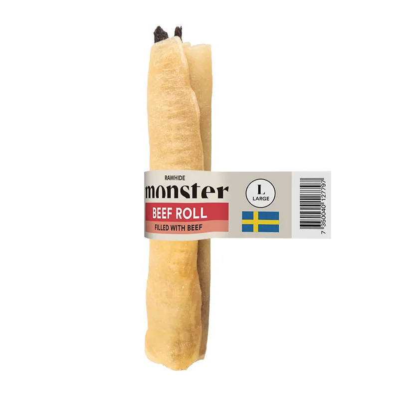 Monster Raw nötkött Filled fläsk L – tuggben för hund