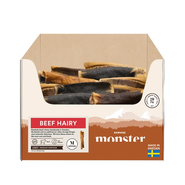 Monster Raw nötkött Hairy M – tuggben för hund Monster Raw nötkött Hairy M – tuggben för hund