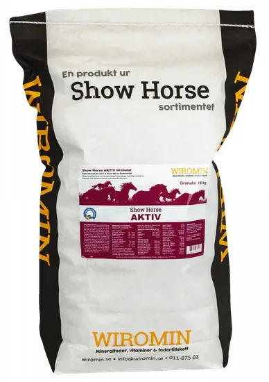 Show Horse AKTIV Mineralgranulat 18 kg – mineralfoder för häst från Wiromine