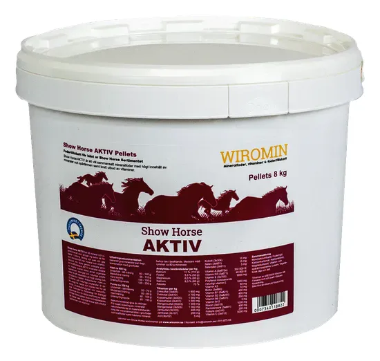 Show Horse AKTIV Mineralpellets 8 kg – mineralfoder för häst från Wiromine