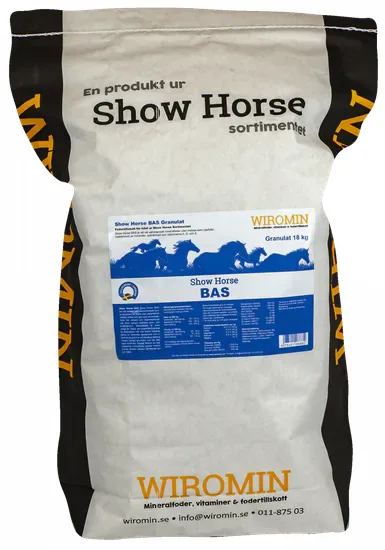 Show Horse BAS Mineralgranulat 18 kg – mineralfoder för häst från Wiromine