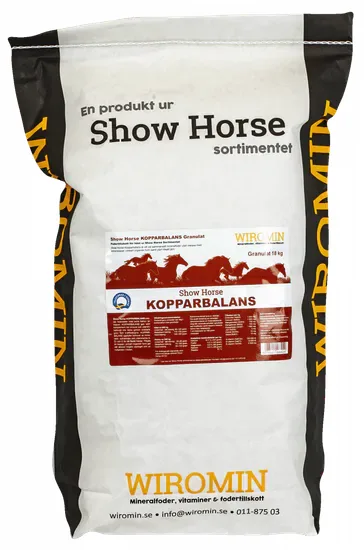 Show Horse KOPPARBALANS Mineralgranulat 18 kg – mineralfoder för häst från Wiromine