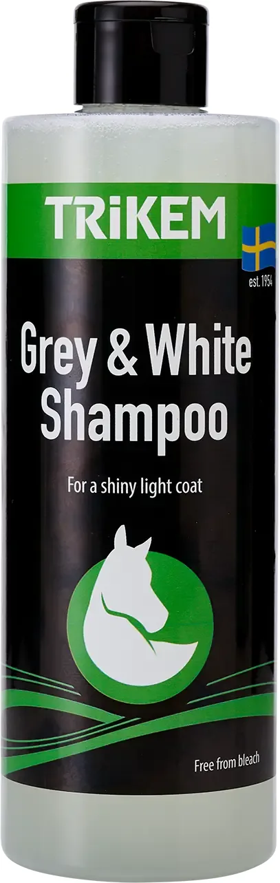 Grey & White schampo 500 ml – tillskott för häst från Trikem