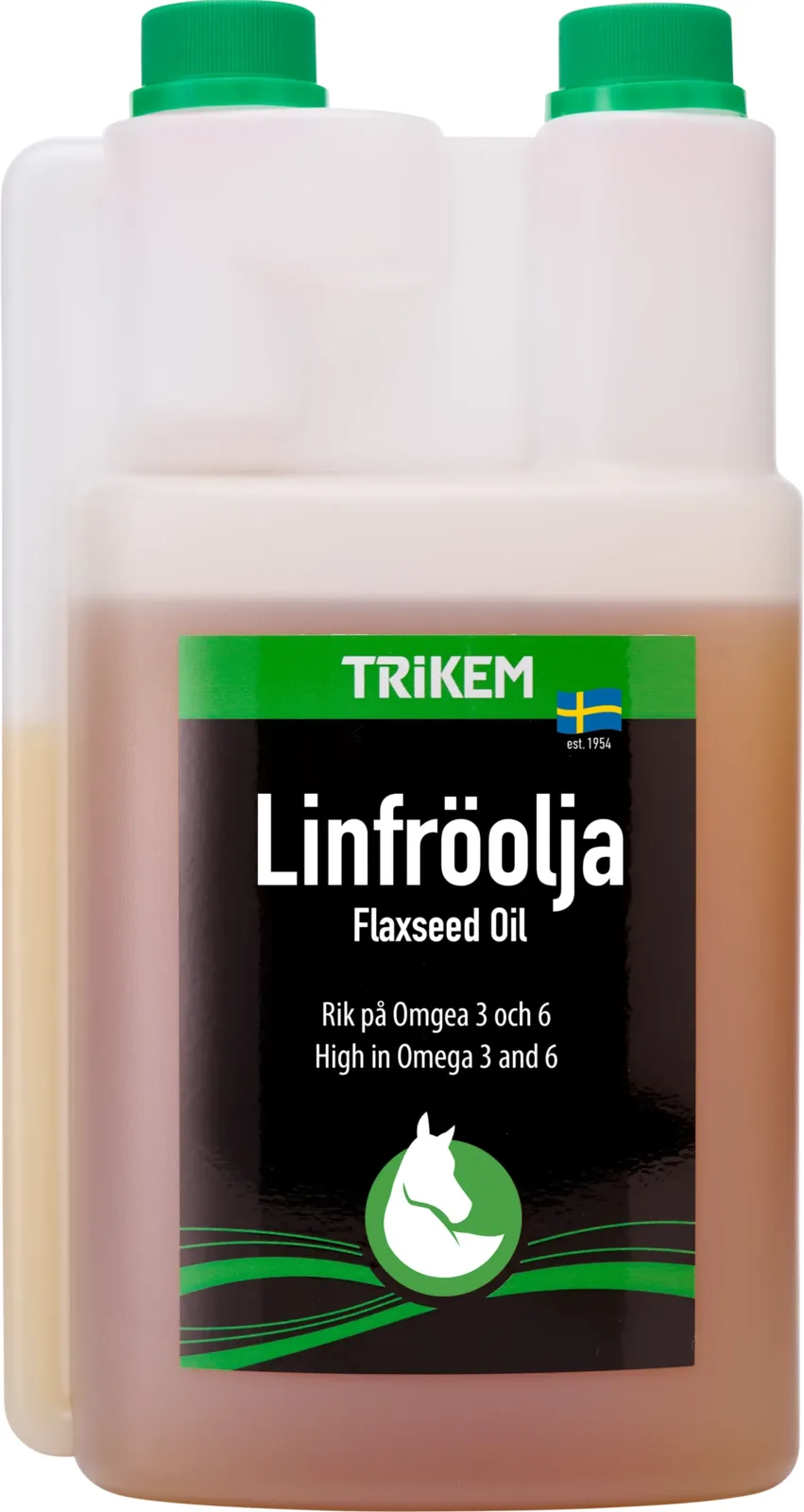LinfröOlja 1000 ml – tillskott för häst från Trikem