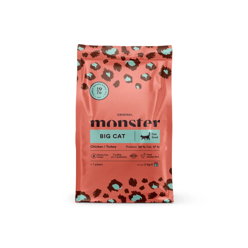 Monster Cat Original Big Cat kyckling/kalkon 2 kg – kattfoder