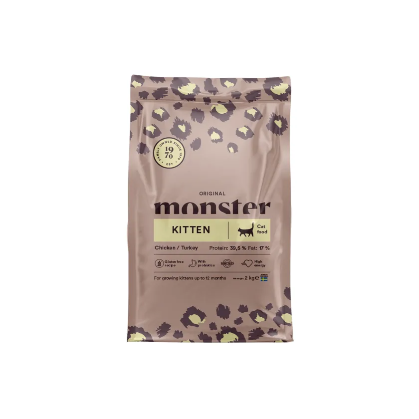 Monster Cat Original kattunge kyckling/kalkon 2 kg – kattfoder