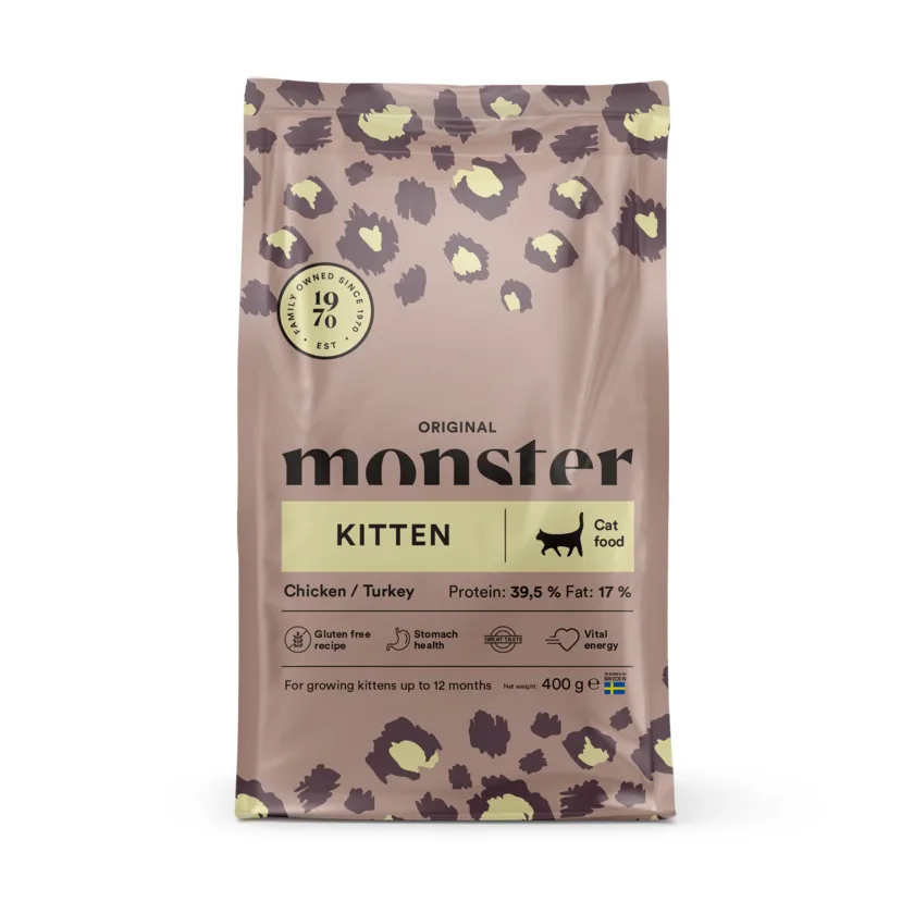 Monster Cat Original kattunge kyckling/kalkon 400 g – kattfoder
