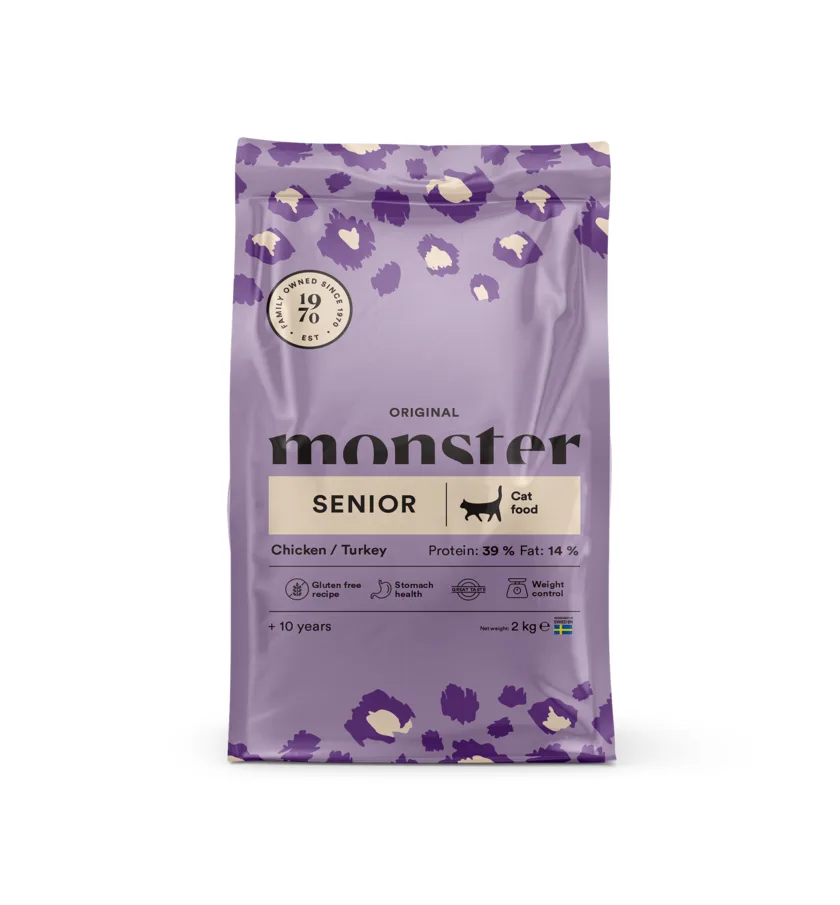 Monster Cat Original Senior kyckling/kalkon 2 kg – kattfoder