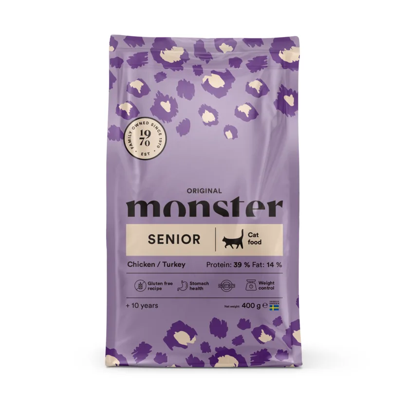 Monster Cat Original Senior kyckling/kalkon 400 g – kattfoder
