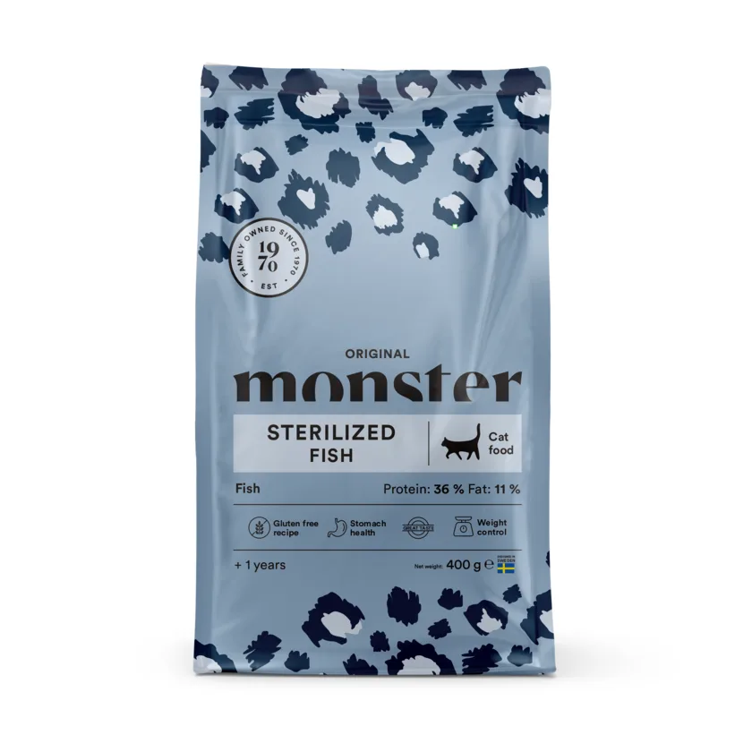 Monster Cat Original steriliserad fisk 400 g – kattfoder