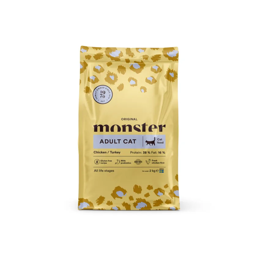 Monster Cat Original vuxen kyckling/kalkon 2 kg – kattfoder