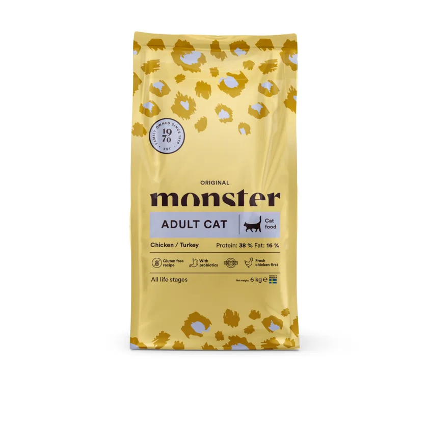 Monster Cat Original vuxen kyckling/kalkon 6 kg – kattfoder